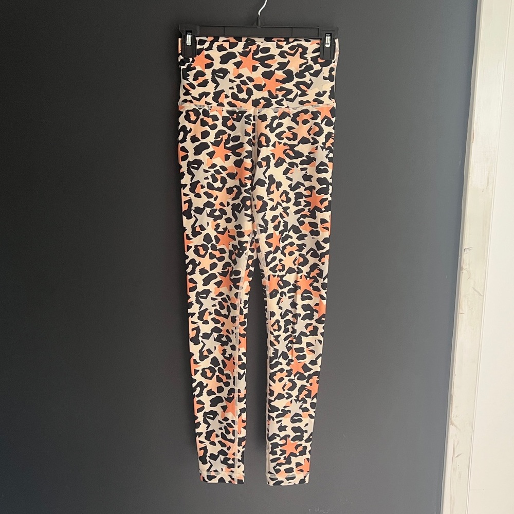 Wild Fox Star Leopard Print Women's Leggings S